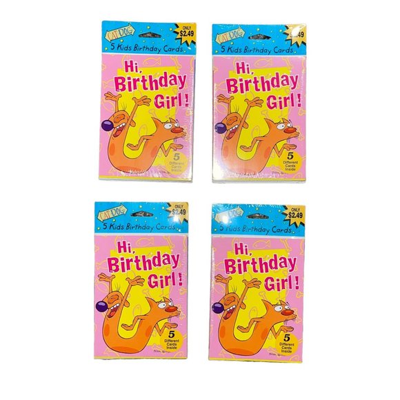 NIP American Greetings Hot Shots Vintage 2000 5 Pack Birthday Cards Nickelodeon - Picture 1 of 7